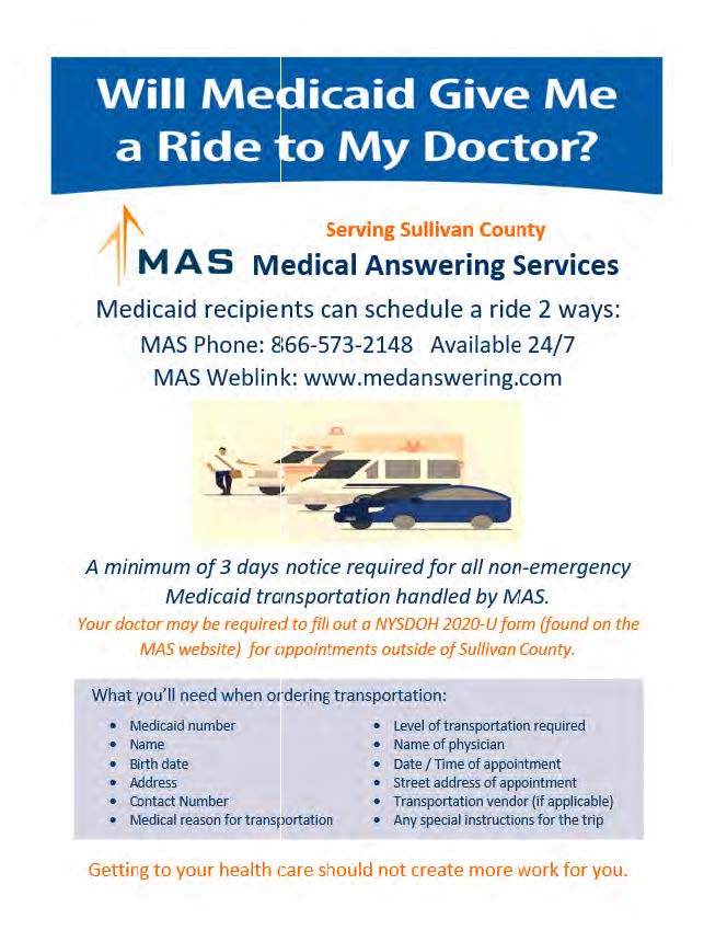 Medicaid Transportation Sullivan County NY